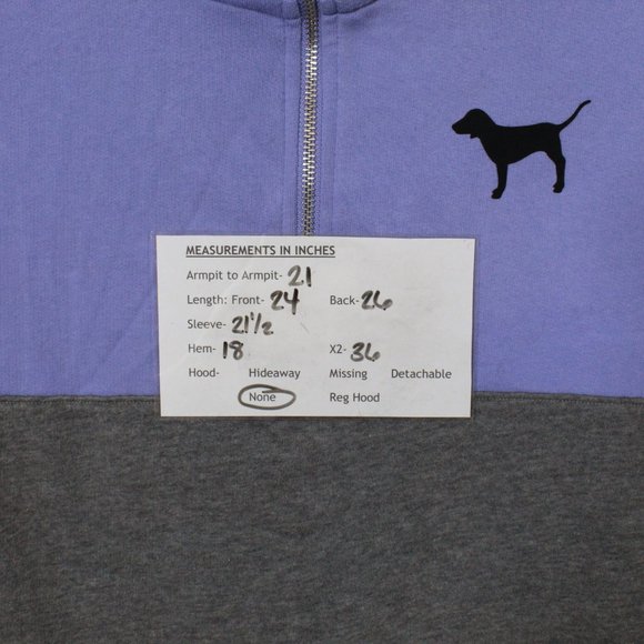 Victoria Secret's Pink High Neck Half Zip Purple Gray Pullover Sweatshirt Size S - Picture 12 of 12